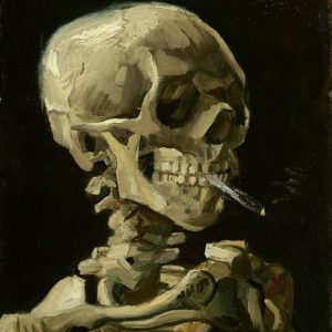 Skull with a Burning Cigarette